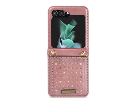 Funda para Samsung Galaxy Z Flip 5 5G Piel Sintética Rosa