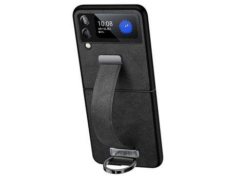Funda para Samsung Galaxy Z Flip 4 5G SULADA Piel Sintética Negro