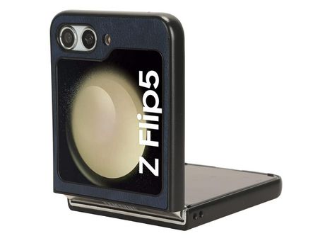 Funda para Samsung Galaxy Z Flip 5 5G Piel Sintética Azul