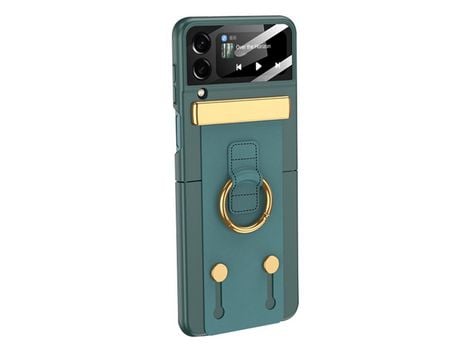 Funda para Samsung Galaxy Z Flip 4 5G GKK Piel Sintética Verde