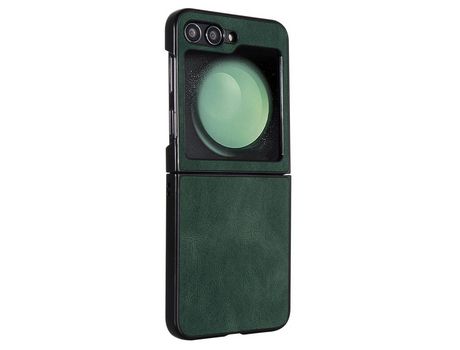 Funda para Samsung Galaxy Z Flip 5 5G Piel Sintética Retro Verde