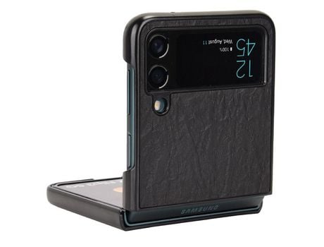 Funda para Samsung Galaxy Z Flip 4 5G Piel Sintética Negro