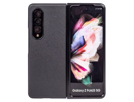 Funda para Samsung Galaxy Z Fold 4 5G Piel Sintética Negro