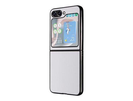 Funda para Samsung Galaxy Z Flip 5 5G Piel Sintética Blanco