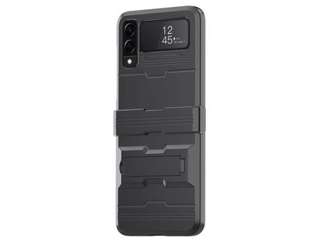 Funda para Samsung Galaxy Z Flip 4 5G Piel Sintética Gris