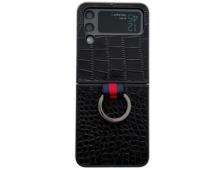 Funda para Samsung Galaxy Z Flip 4 5G Piel Sintética Negro