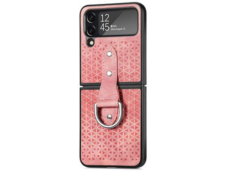 Funda para Samsung Galaxy Z Flip 4 5G Piel Sintética Rosa