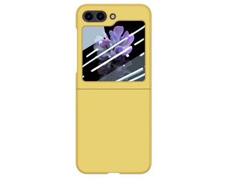 Funda para Samsung Galaxy Z Flip 5 5G Piel Sintética Amarillo