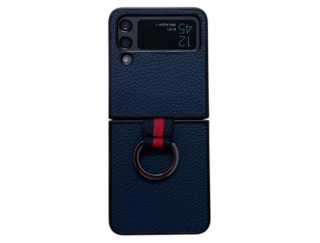 Funda para Samsung Galaxy Z Flip 4 5G Piel Sintética Azul