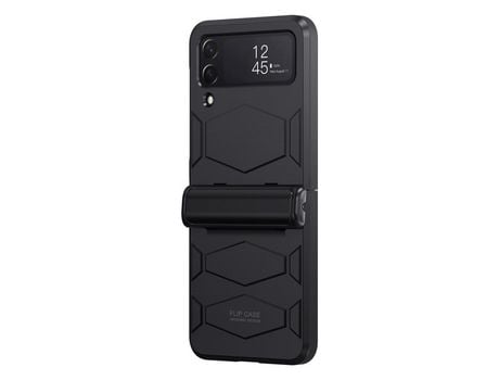 Funda para Samsung Galaxy Z Flip 4 5G Piel Sintética Negro