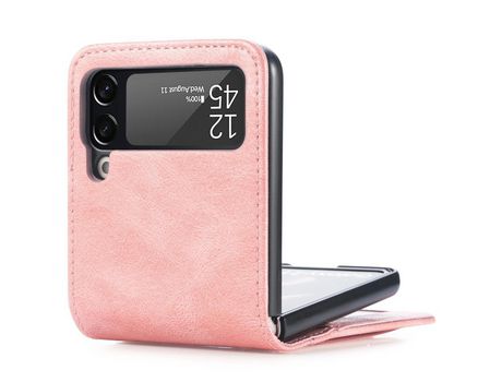 Funda para Samsung Galaxy Z Flip 4 5G Piel Sintética Rosa