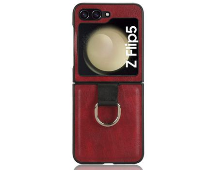 Funda para Samsung Galaxy Z Flip 5 5G Piel Sintética Rojo