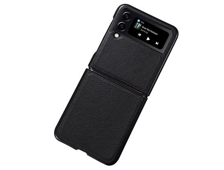 Funda para Samsung Galaxy Z Flip 4 5G Piel Sintética Negro
