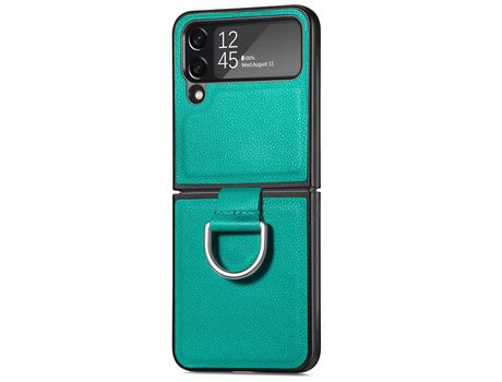Funda para Samsung Galaxy Z Flip 4 5G Piel Sintética Verde
