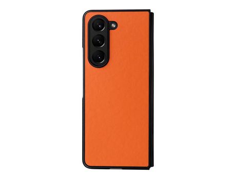 Funda para Samsung Galaxy Z Fold 5 5G Piel Sintética Naranja