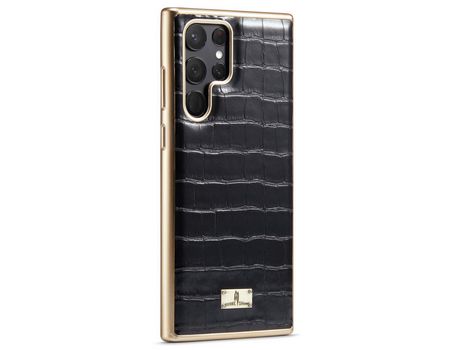 Funda para Samsung Galaxy S22 Ultra/S22 Ultra 5G FIERRE SHANN Piel Sintética Negro