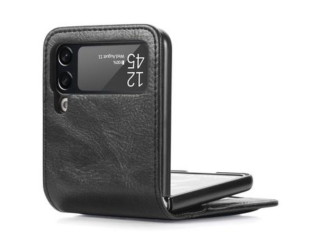 Funda para Samsung Galaxy Z Flip 4 5G Piel Sintética Negro