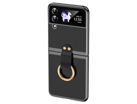 Funda para Samsung Galaxy Z Flip 3 5G Piel Sintética Transparente