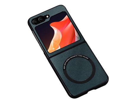 Funda para Samsung Galaxy Z Flip 5 5G Piel Sintética Verde