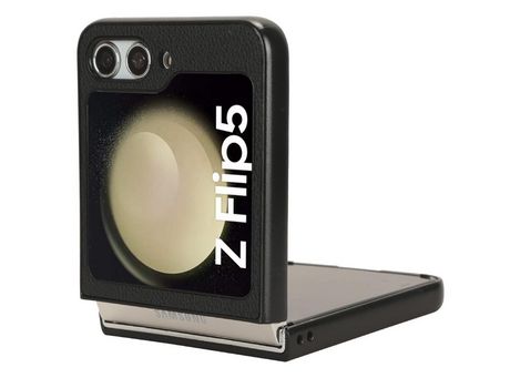 Funda para Samsung Galaxy Z Flip 5 5G Piel Sintética Negro