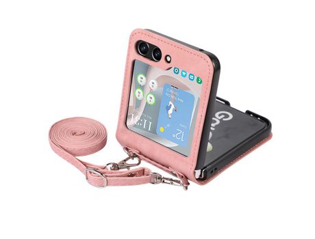 Funda para Samsung Galaxy Z Flip 5 5G Piel Sintética Rosa