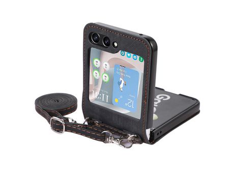 Funda para Samsung Galaxy Z Flip 5 5G Piel Sintética Negro