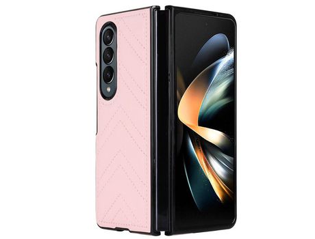 Funda para Samsung Galaxy Z Fold 4 5G Piel Sintética Rosa