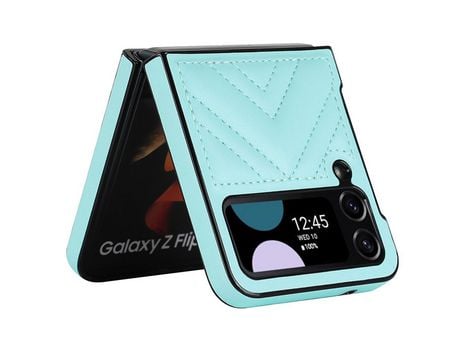 Funda para Samsung Galaxy Z Flip 4 5G Piel Sintética Azul