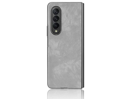 Funda para Samsung Galaxy Z Fold 3 5G Piel Sintética Gris