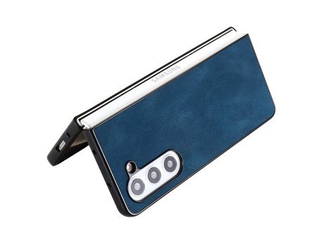 Funda para Samsung Galaxy Z Fold 5 5G Piel Sintética Retro Azul