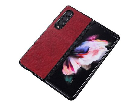 Funda para Samsung Galaxy Z Fold 4 5G Piel Sintética Rojo