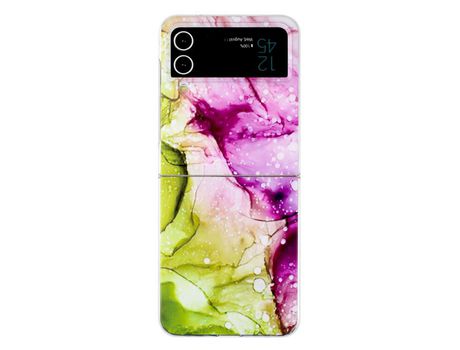 Funda para Samsung Galaxy Z Flip 3 5G Piel Sintética Morado
