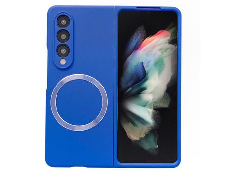 Funda para Samsung Galaxy Z Fold 3 5G Piel Sintética Azul