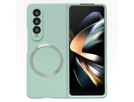 Funda para Samsung Galaxy Z Fold 4 5G Piel Sintética Verde
