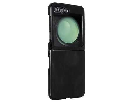 Funda para Samsung Galaxy Z Flip 5 5G Piel Sintética Retro Negro