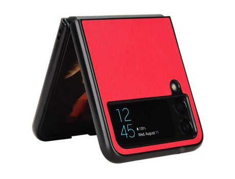 Funda para Samsung Galaxy Z Flip 4 5G Piel Sintética Rojo