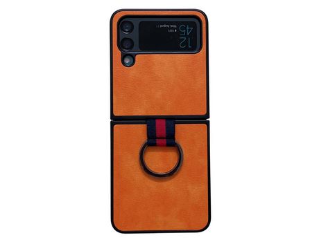 Funda para Samsung Galaxy Z Flip 4 5G Piel Sintética Marrón