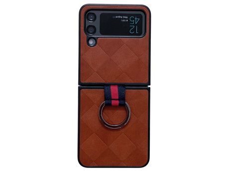 Funda para Samsung Galaxy Z Flip 4 5G Piel Sintética Marrón