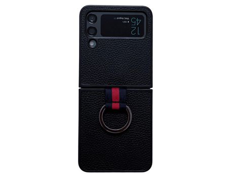 Funda para Samsung Galaxy Z Flip 4 5G Piel Sintética Negro