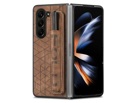 Funda para Samsung Galaxy Z Fold 5 5G Piel Sintética Marrón