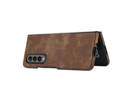 Funda para Samsung Galaxy Z Fold 3 5G Piel Sintética Retro Marrón