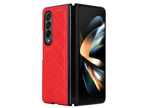 Funda para Samsung Galaxy Z Fold 4 5G Piel Sintética Rojo