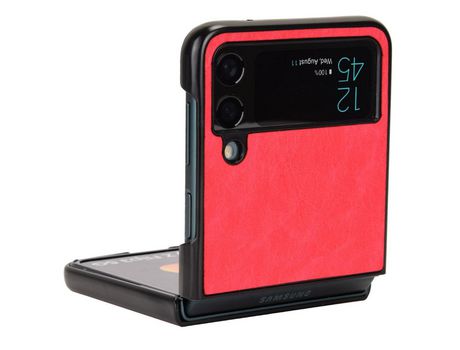 Funda para Samsung Galaxy Z Flip 4 5G Piel Sintética Rojo