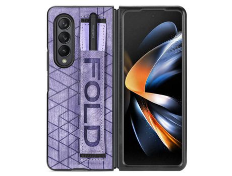 Funda para Samsung Galaxy Z Fold 5 5G Piel Sintética Morado