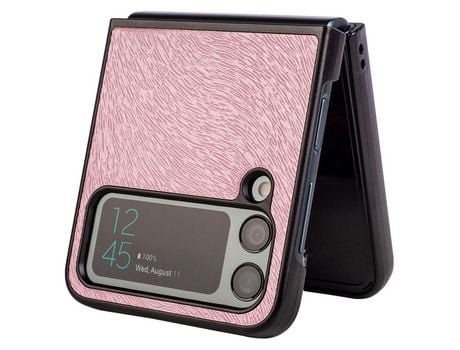 Funda para Samsung Galaxy Z Flip 4 5G Piel Sintética Rosa