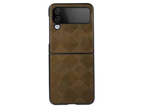 Funda para Samsung Galaxy Z Flip 4 5G Piel Sintética Verde
