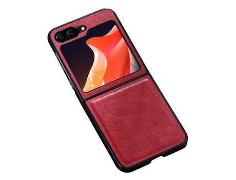 Funda para Samsung Galaxy Z Flip 5 5G Piel Sintética Rojo