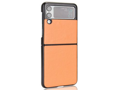 Funda para Samsung Galaxy Z Flip 3 5G Piel Sintética Amarillo