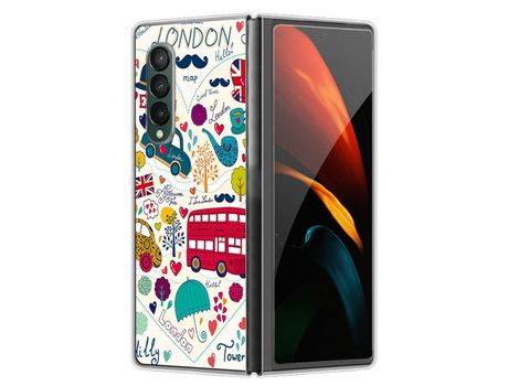 Funda para Samsung Galaxy Z Fold 4 5G Piel Sintética Rojo
