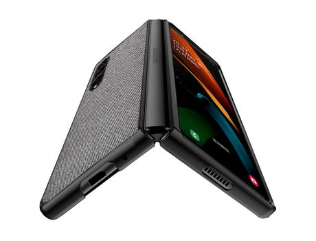 Funda para Samsung Galaxy Z Fold 4 5G Piel Sintética Gris